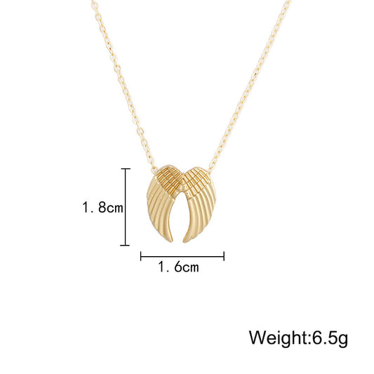 Heavenly Angel Wings Necklace Fashion Gold Silver Wing Pendant Clavicle Chain Necklaces For Women